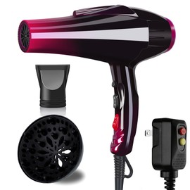 Professional Hair Dryer 3500 Watt Powerful Blow Dryer Negative Ionic Salon Hair Dryer Ceramic Blow Dryer,Quick Dry Hair Dryers with AC Motor Concentrator Diffuser Attachments