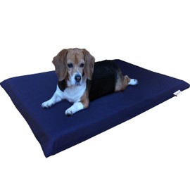 Dogbed4less XL Memory Foam Dog Bed for Medium to Large Pet with Waterproof Internal Cover, 1680 Nylon Blue 45X27X3 Inches