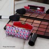 Motique Accessories Diamond Pattererned Fabric Lipstick Case with Mirror for