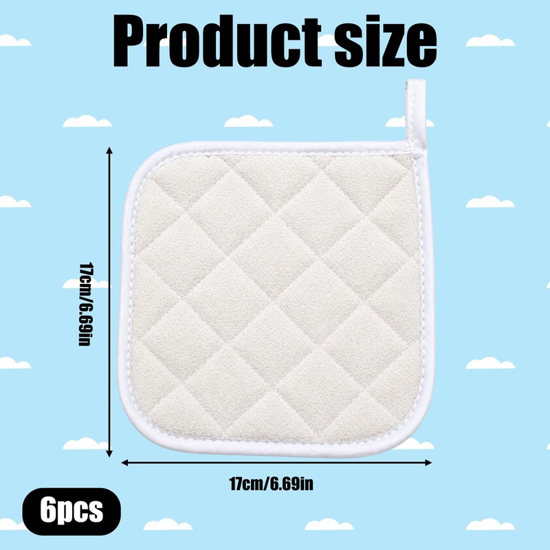 6 Pairs Pot Holder, Pot Holders- Heat Resistant Pot Holders