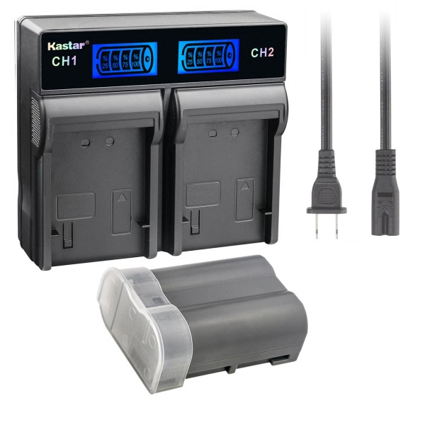 Kastar Battery LCD Rapid Charger for Nikon EN-EL15e & Nikon