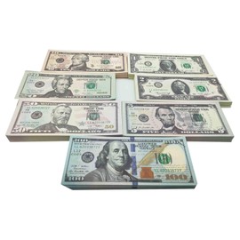 Pack of 140 Prop Money, Dollar Notes, Copy Fake Money Play Money, Banknotes for Children, Fake Money Film Game, Banknote Film Money, Money Fake Toy Banknotes, for Party A Wrong Play