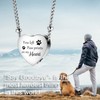XIUDA Urn Necklace for Ashes with Paw Prints Heart Cremation