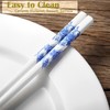 Chopsticks Reusable Ceramic Chopsticks 5 Pairs Porcelain Chopsticks Dishwasher Safe,High-grade