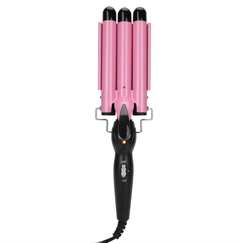 3 Barrel Curling Iron Wand Adjustable Hair Curler Waver Crimper