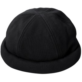 Lek Hatter RH-700 Sweatshirt, Roll Cap, Hat, No Brim Fisherman Cap, Sag Cap, Round Shape, Men's Cap, Deep, Size, Cotton Cap, Spring, Summer, Autumn, Winter, All Seasons, Black