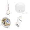 Ahad Trader Ahad Trader Ceiling Rose Pendant Bulb Holder Plastic