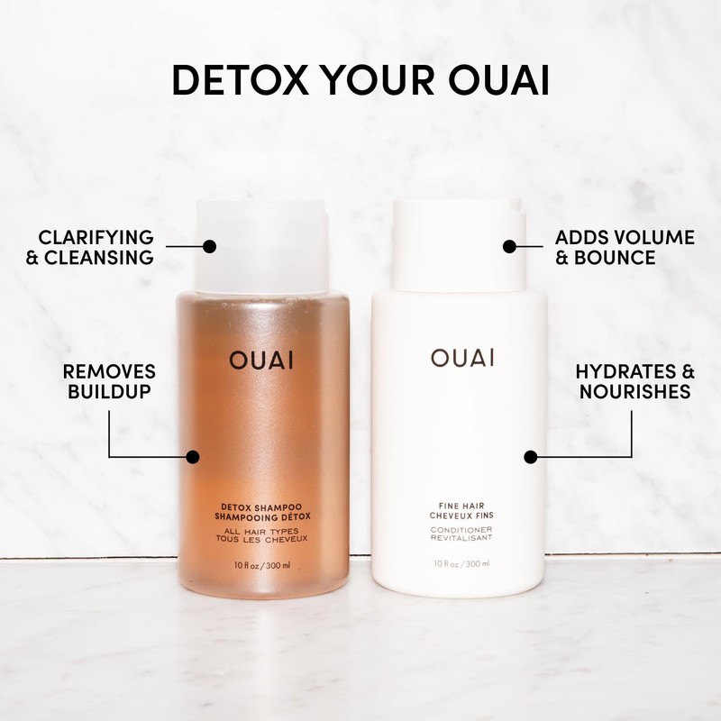 OUAI Detox Shampoo & Fine Hair Conditioner Bundle (2 Count)