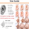 PunkTracker 1Pcs Titanium Steel 20G 18G 16G 6/7/8/9/10mm Cartilage Tragus