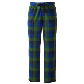 Croft & Barrow Men's Big & Tall Microfleece Lounge/Pajama Pants (Blue Green Buffalo, 2X-Large Tall)