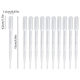 30Pcs 3ml Pipettes Plastic Pipette Dropper Transfer Pipettes Eye Dropper Essential Oils Pipettes Dropper (3ml-30Pcs)