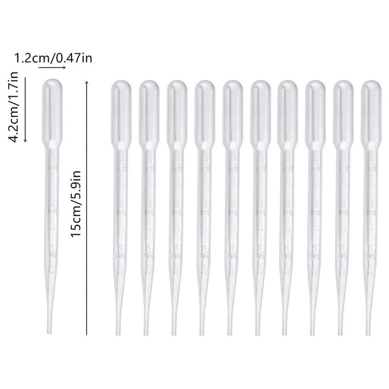 30Pcs 3ml Pipettes Plastic Pipette Dropper Transfer Pipettes Eye Dropper