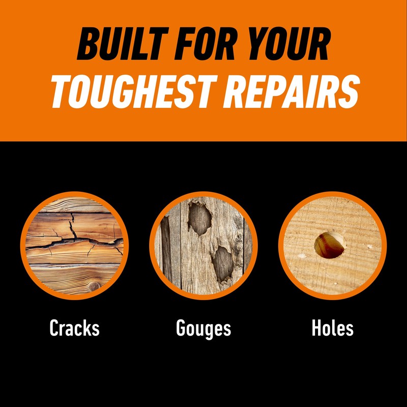 Gorilla All Purpose Wood Filler, Golden Oak Color, 6 Ounce