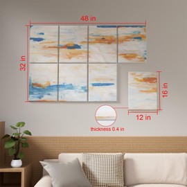 Ginchain Art Acoustic Panels Soundproof Wall Panels, 48 X 32Inches acoustic panels sound absorbing, Decorative Acoustical Wall Panels, sound panels noise reducing for Home & Office(Line Gallery)