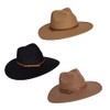 Fedora Hat - Women's Fashionable Wide Brim Hat - Belt