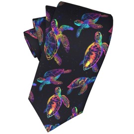 Geoocii Turtle Novelty Tie Fun Necktie For Men Teen Boys Ties Formal Business Wedding Gift For Husband Father