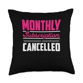Hysterectomy Recovery Uterus Monthly Subscription Cancelled Throw Pillow