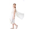 Colorful House Greek Goddess Costume Girls with Cape Deluxe Roman