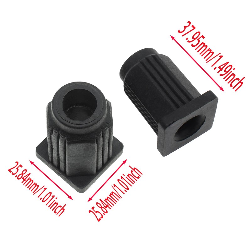 GWYAN 12 Pcs Square Caster Socket Sleeve Plastic Caster Stem
