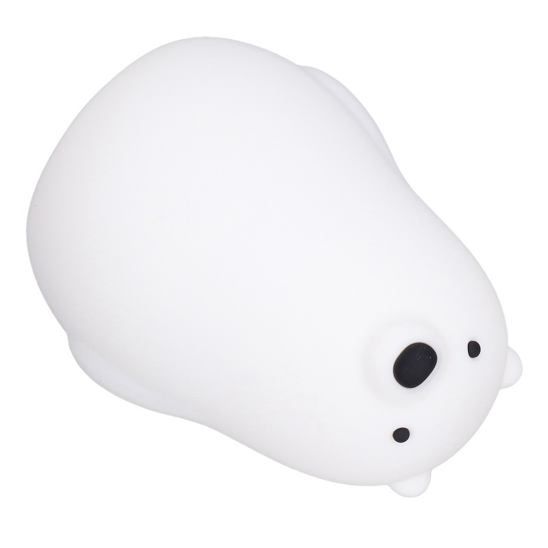 LED Night Light Cartoon White Bear Baby Pat Light USB
