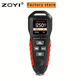 ZOYI TC13 Car Paint Film Thickness Tester: Precise Coating Thickness Gauge for FE/NFE, Measures 0.1 Micron to 1300, Includes Russian Manual