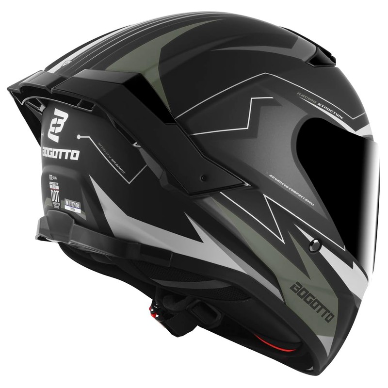 Bogotto FF118 Vilial Helmet, Matte Black/Green, S