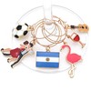 Argentina Wine Charms, Argentinian Gift, Set of 6 Include: Guitar,