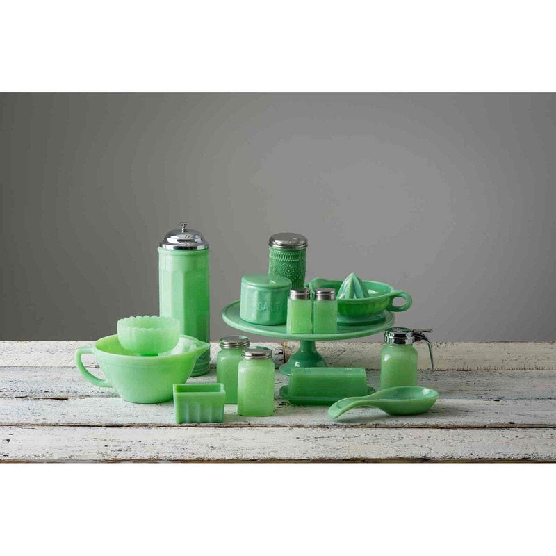 Tablecraft Glass Spoon Rest, 8 x 3.5 x 1.25, Green