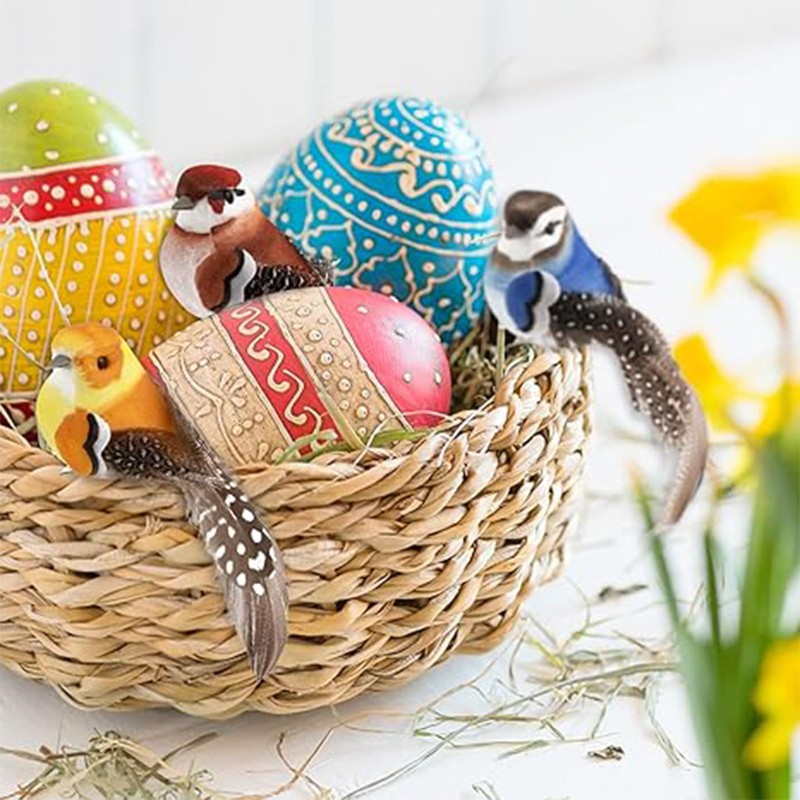 5 Pieces Decorative Birds Artificial Birds Small Artificial Birds Hanging