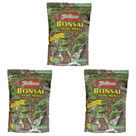 Hoffman Ready to Use Bonsai Soil Potting Mix to Provide Proper Support, Moisture, and Drainage, 2qt Bag, 3 Pack