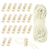 sourcing map 20 Pcs Plastic Cord Locks & 5M/16 ft