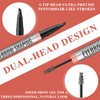 2-in-1 Eyebrow Pencil and Eyebrow Gel, Eyebrow Pencil with 4