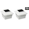 JAYXC HOME Set of 2 Solar Outdoor Post Cap Bright