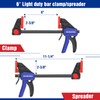 WORKPRO Mini Bar Clamps for Woodworking, 6"(2) and 4-1/2"(2), 4-Piece