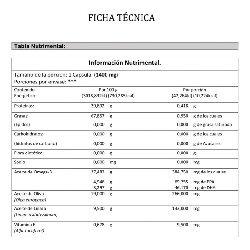 Omega 3 6 9 Son 3 Botes (90 Cápsulas Total)
