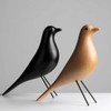 ThriBartLive Mid-Century House Bird Walnut Wood Home Décor, Modern Style