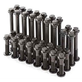 JEGS Cylinder Head Bolt Kit | Fits Small Block Chevy Engines | Made In USA | 7/16-14 Thread SIze | 170,000 PSI Fastener Yield Strength