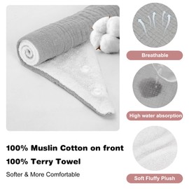 VOMARHUG Muslin Baby Bibs, Pack of 10 Drool Bibs Baby, Muslin Triangular Scarf Baby, Super Absorbent Organic Cotton Neckerchief Baby, Bib for Infants Toddlers, pink