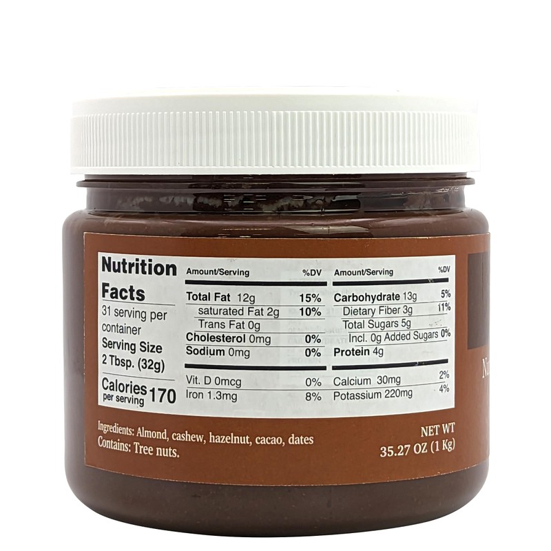 Nutural World - Smooth Nutty Chocolate Spread 35 Oz (1kg)