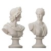 Artemis Diana and Apollo Bust Greek Statues Figurine Gods Alabaster