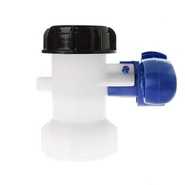 TOOLSTAR Butterfly Valve, 1000L IBC Tote Tank Butterfly Valve Tap Water Adapter DN50 Hose Pipe Connector Replacement Valve Fitting (75mm,PP)