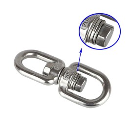 HOUSON 2PCS M8 Stainless Steel Swivel, Bearing Swing Swivel 360° Rotational Device Hanging Accessory for Hammock Hanging Lounger, Swivel Grill, Sandbag, Hanging Swing