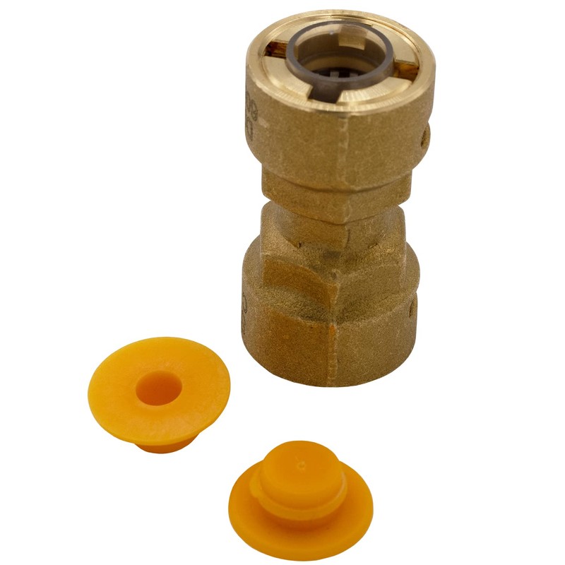 Supplying Demand SB1 3/8 Inch Quick Connect HVAC Brass Coupler