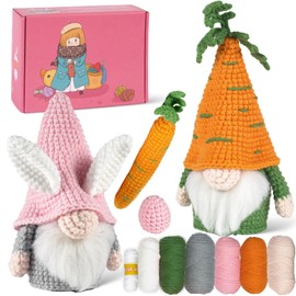 Ledeak Crochet Kits for Beginners Adults, Rabbit Carrot Crochet Kit, Animal Crochet Hooks Set, Kids Knitting Starter Kit with Step-by-Step Video Tutorials for DIY Craft Creations (Rabbit)