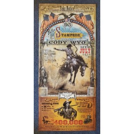 Cody Wyoming Buffalo Bill Stampede Rodeo poster Bob Coronato old cowboy western