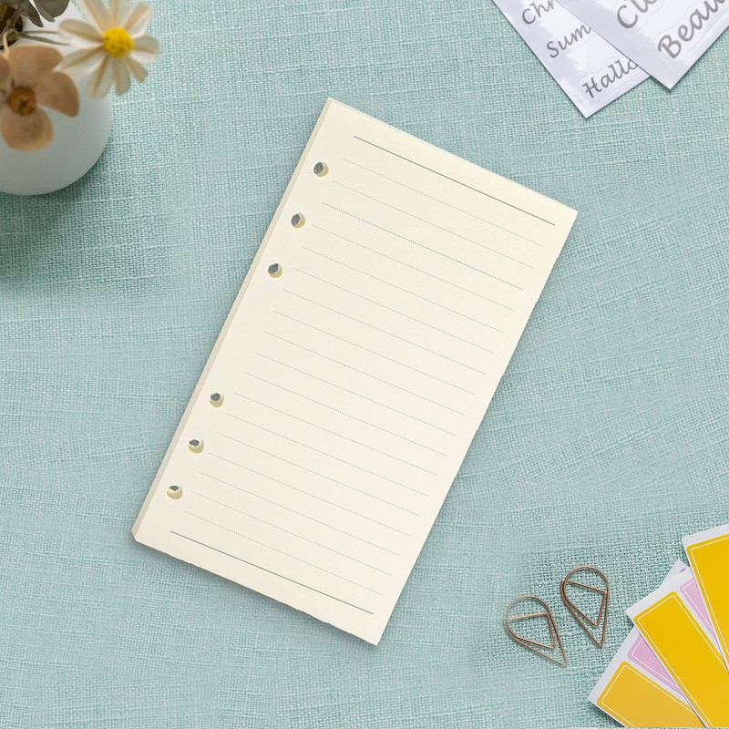 A6 Personal Binder Refills Lined Paper, Planner Inserts of Rulled