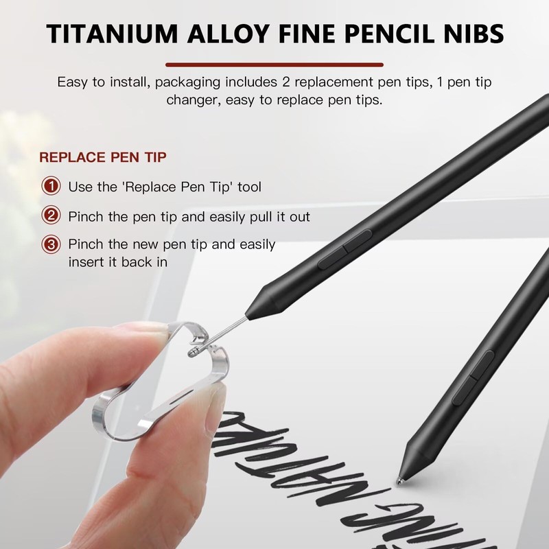 Stylus Pen Replacement Tips Nibs Titanium Alloy Fit for Lamy