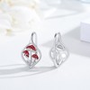 Suiknsn Red Mushroom Earrings for Women 925 Sterling Silver Mushroom
