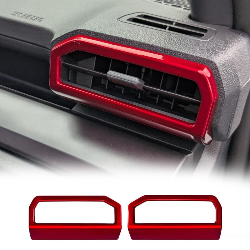 BORUIEN Dark Red Dashboard Air Vent Outlet Cover for Toyota