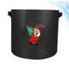 Levemolo Christmas Patterned Planting Container Bag for Garden Breathable Planting